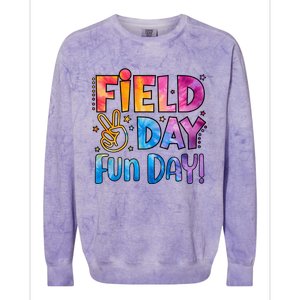 Funny Tie Dye Field Day Fun Day For Teacher Field Day Meaningful Gift Colorblast Crewneck Sweatshirt