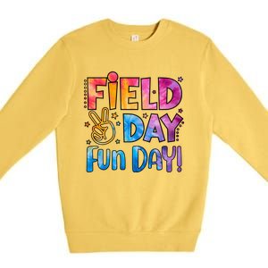 Funny Tie Dye Field Day Fun Day For Teacher Field Day Meaningful Gift Premium Crewneck Sweatshirt