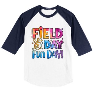 Funny Tie Dye Field Day Fun Day For Teacher Field Day Meaningful Gift Baseball Sleeve Shirt