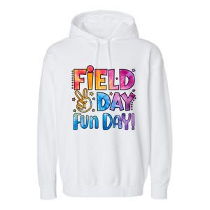 Funny Tie Dye Field Day Fun Day For Teacher Field Day Meaningful Gift Garment-Dyed Fleece Hoodie