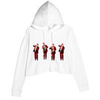 Funny Trump Dance Santa Claus Christmas Xmas Pajamas Holiday Crop Fleece Hoodie