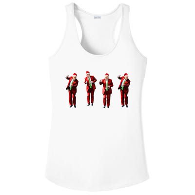 Funny Trump Dance Santa Claus Christmas Xmas Pajamas Holiday Ladies PosiCharge Competitor Racerback Tank