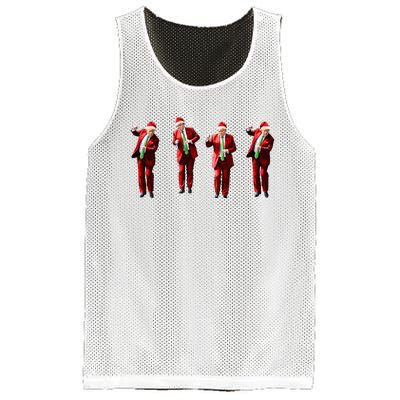 Funny Trump Dance Santa Claus Christmas Xmas Pajamas Holiday Mesh Reversible Basketball Jersey Tank