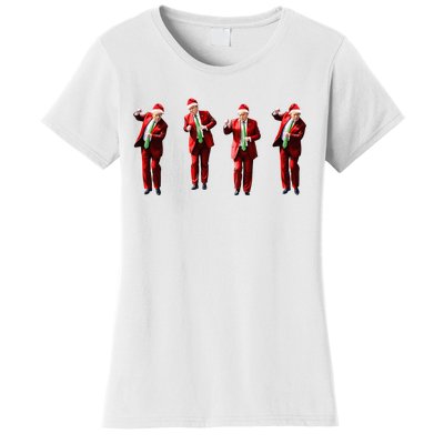 Funny Trump Dance Santa Claus Christmas Xmas Pajamas Holiday Women's T-Shirt