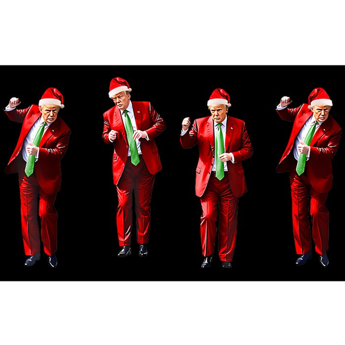 Funny Trump Dance Santa Claus Christmas Xmas Pajamas Holiday Bumper Sticker