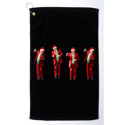 Funny Trump Dance Santa Claus Christmas Xmas Pajamas Holiday Platinum Collection Golf Towel