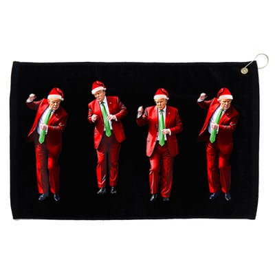 Funny Trump Dance Santa Claus Christmas Xmas Pajamas Holiday Grommeted Golf Towel