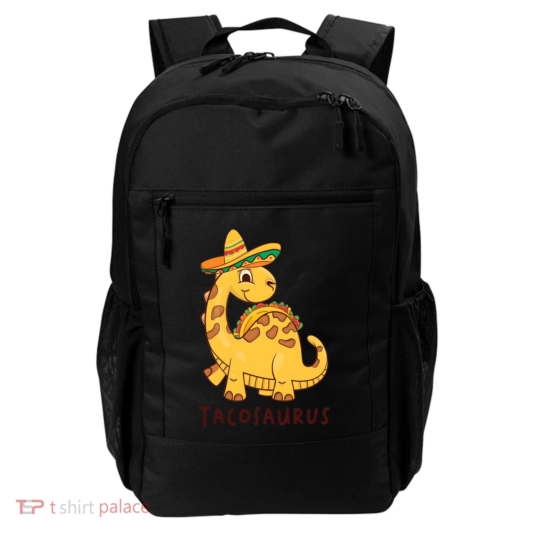 Funny Taco Dinosaur Tacosaurus Cinco De Mayo Backpack
