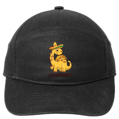 Funny Taco Dinosaur Tacosaurus Cinco De Mayo 7-Panel Snapback Hat