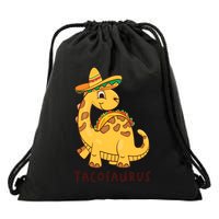 Funny Taco Dinosaur Tacosaurus Cinco De Mayo Drawstring Bag