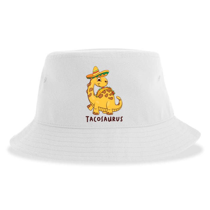Funny Taco Dinosaur Tacosaurus Cinco De Mayo Sustainable Bucket Hat