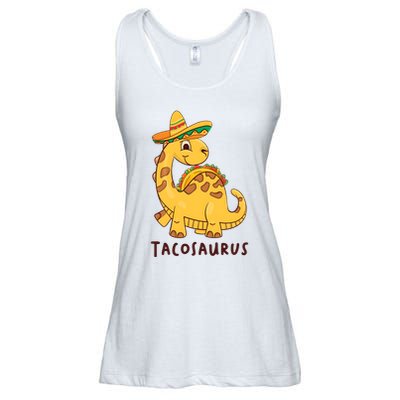 Funny Taco Dinosaur Tacosaurus Cinco De Mayo Ladies Essential Flowy Tank