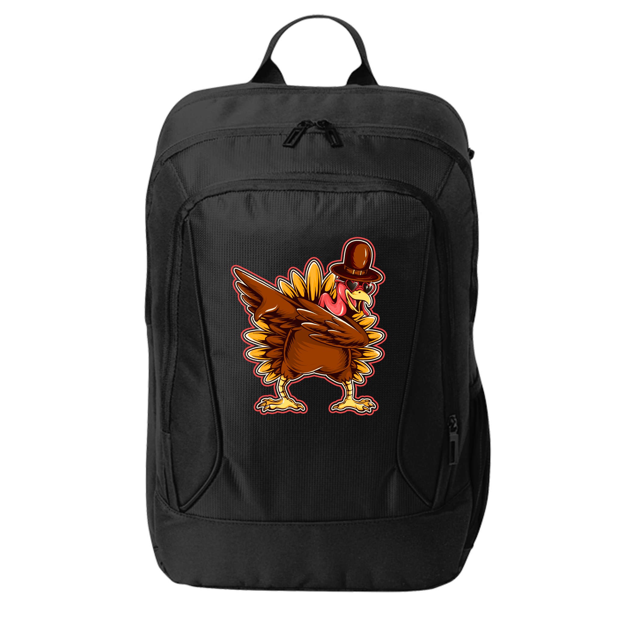 Funny Thanksgiving Dabbing Turkey City Backpack