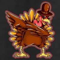 Funny Thanksgiving Dabbing Turkey Adult Drive Performance Visor