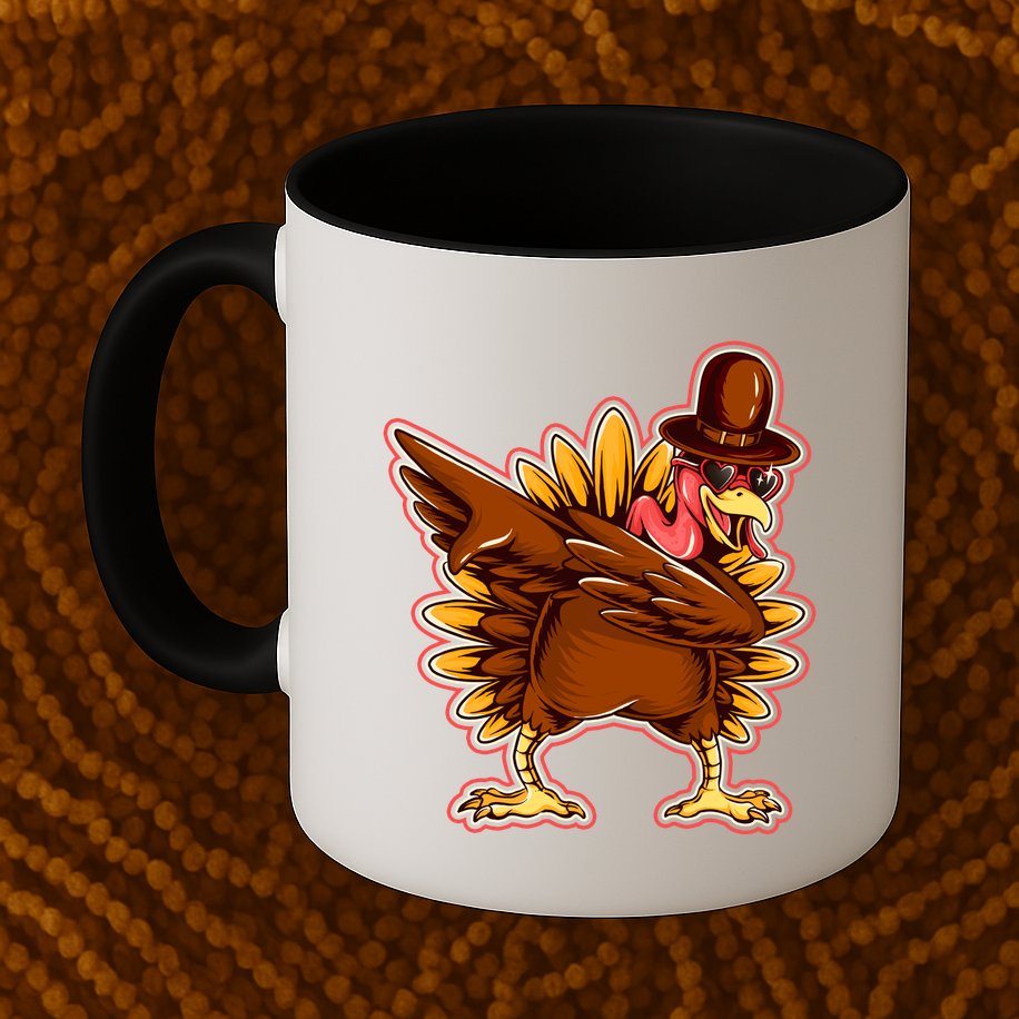 Funny Thanksgiving Dabbing Turkey Mug