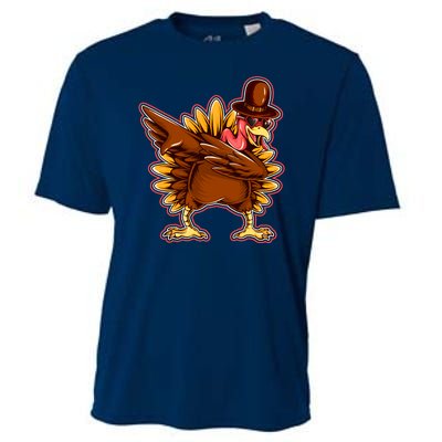 Funny Thanksgiving Dabbing Turkey Cooling Performance Crew T-Shirt