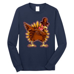 Funny Thanksgiving Dabbing Turkey Long Sleeve Shirt