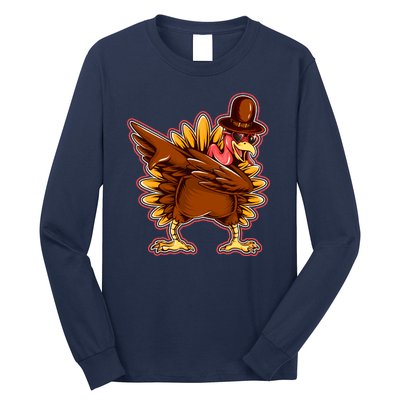 Funny Thanksgiving Dabbing Turkey Long Sleeve Shirt