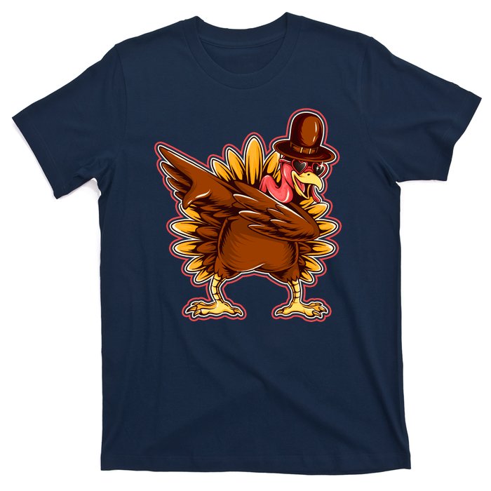 Funny Thanksgiving Dabbing Turkey T-Shirt