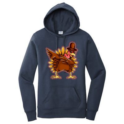 Funny Thanksgiving Dabbing Turkey Women's Pullover Hoodie