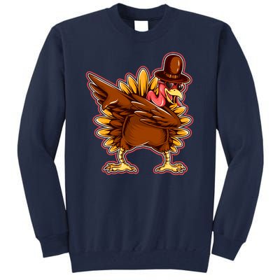 Funny Thanksgiving Dabbing Turkey Tall Sweatshirt