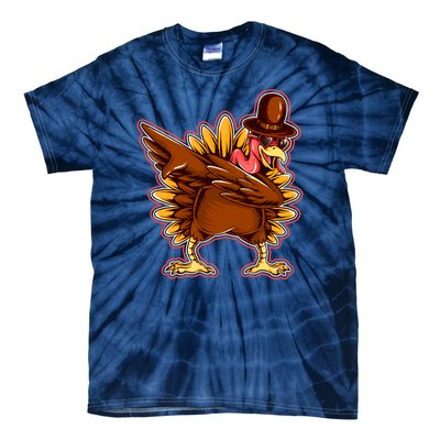 Funny Thanksgiving Dabbing Turkey Tie-Dye T-Shirt