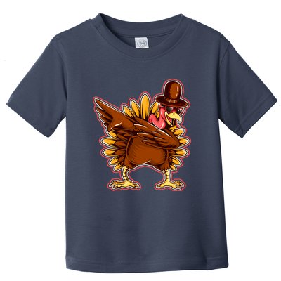 Funny Thanksgiving Dabbing Turkey Toddler T-Shirt
