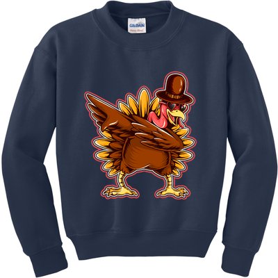 Funny Thanksgiving Dabbing Turkey Kids Sweatshirt
