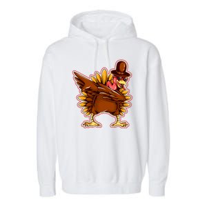 Funny Thanksgiving Dabbing Turkey Garment-Dyed Fleece Hoodie