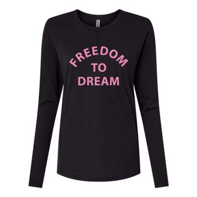 Freedom To Dream Funny Miami Beach Summer Womens Cotton Relaxed Long Sleeve T-Shirt