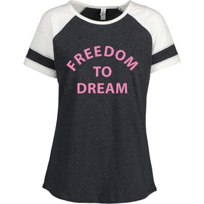 Freedom To Dream Funny Miami Beach Summer Enza Ladies Jersey Colorblock Tee