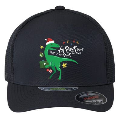 Funny Trex Dinosaur Ugly Christmas Fa Rawr Rawr Great Gift Flexfit Unipanel Trucker Cap