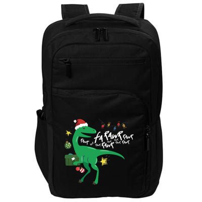 Funny Trex Dinosaur Ugly Christmas Fa Rawr Rawr Great Gift Impact Tech Backpack