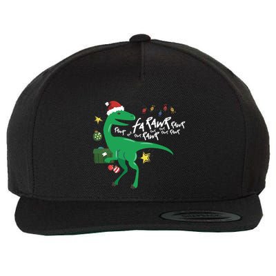 Funny Trex Dinosaur Ugly Christmas Fa Rawr Rawr Great Gift Wool Snapback Cap