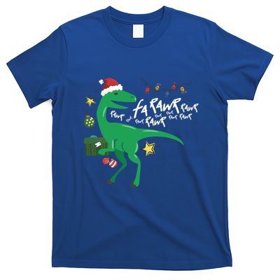 Funny Trex Dinosaur Ugly Christmas Fa Rawr Rawr Great Gift T-Shirt