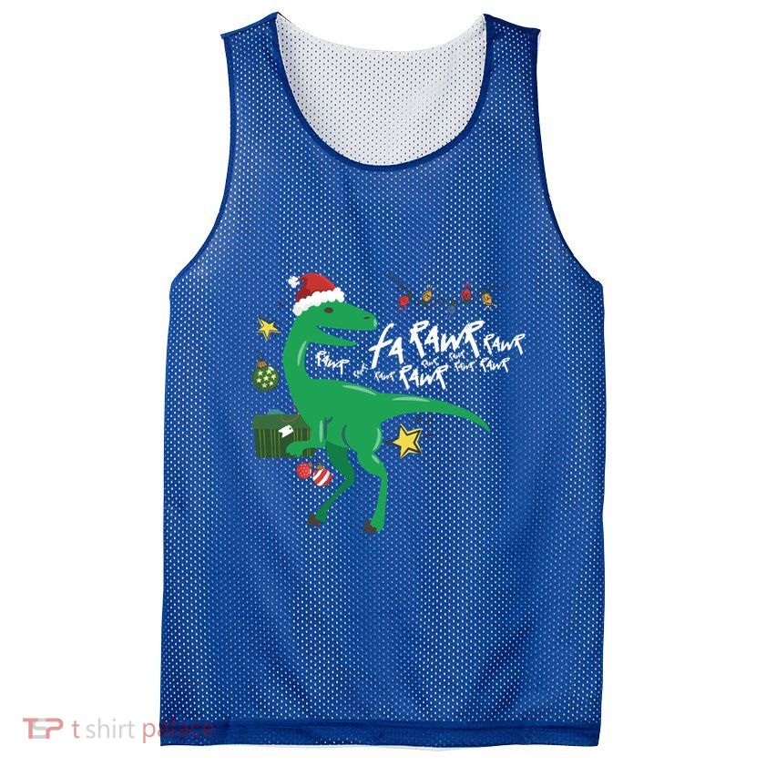 Funny Trex Dinosaur Ugly Christmas Fa Rawr Rawr Great Gift Mesh Reversible Basketball Jersey Tank