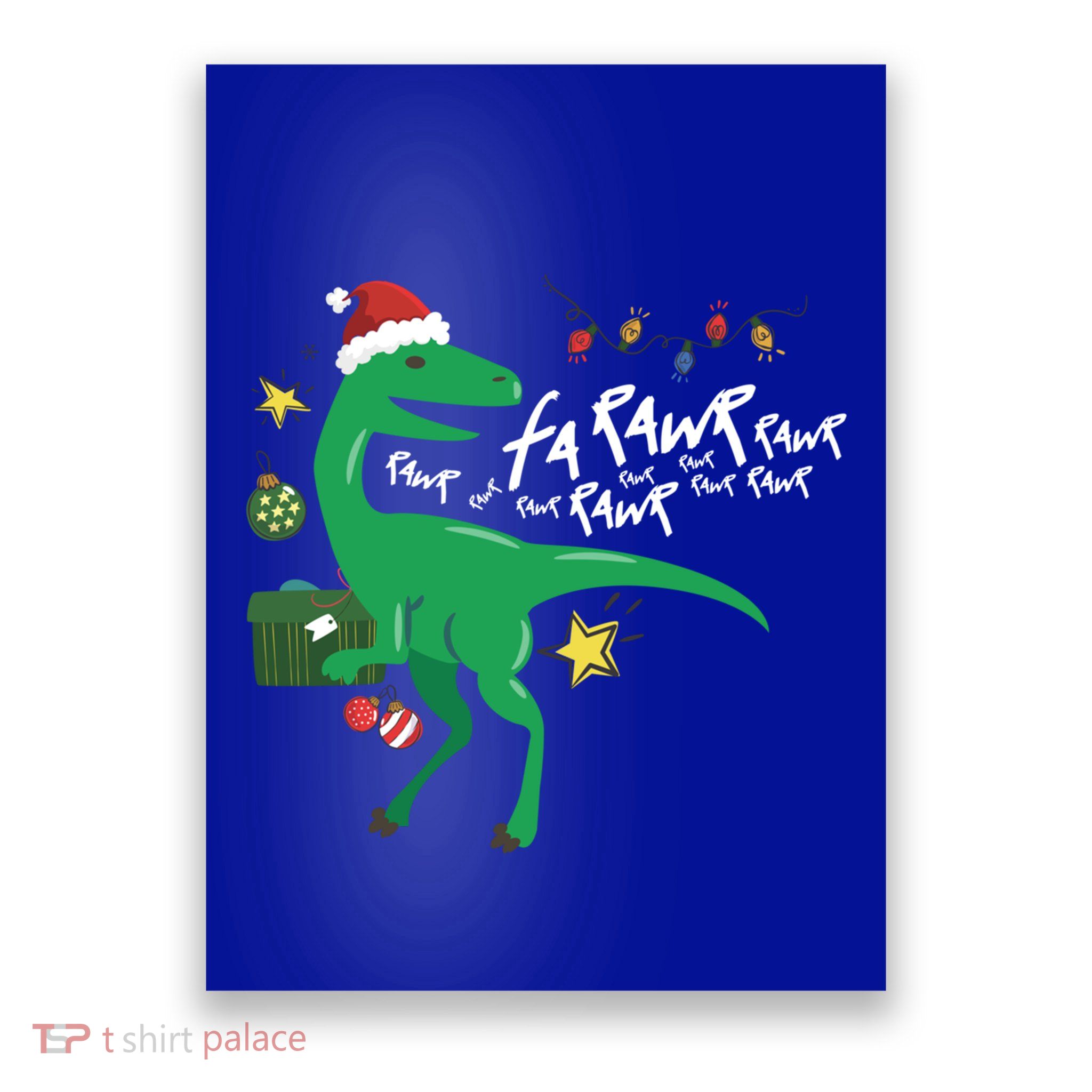 Funny Trex Dinosaur Ugly Christmas Fa Rawr Rawr Great Gift Poster