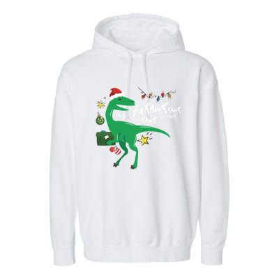 Funny Trex Dinosaur Ugly Christmas Fa Rawr Rawr Great Gift Garment-Dyed Fleece Hoodie