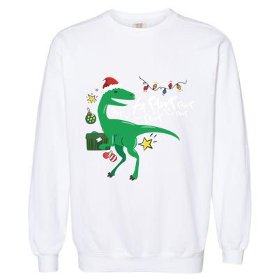 Funny Trex Dinosaur Ugly Christmas Fa Rawr Rawr Great Gift Garment-Dyed Sweatshirt