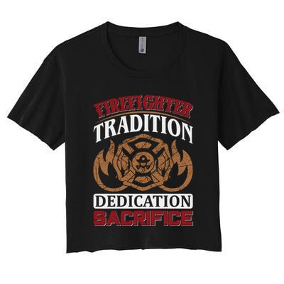 Firefighter Tradition Dedication Sacrfice Crop Top