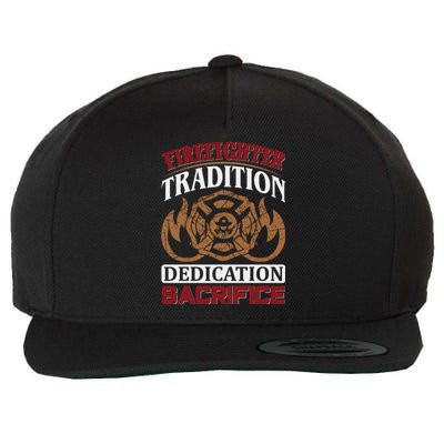 Firefighter Tradition Dedication Sacrfice Wool Snapback Cap