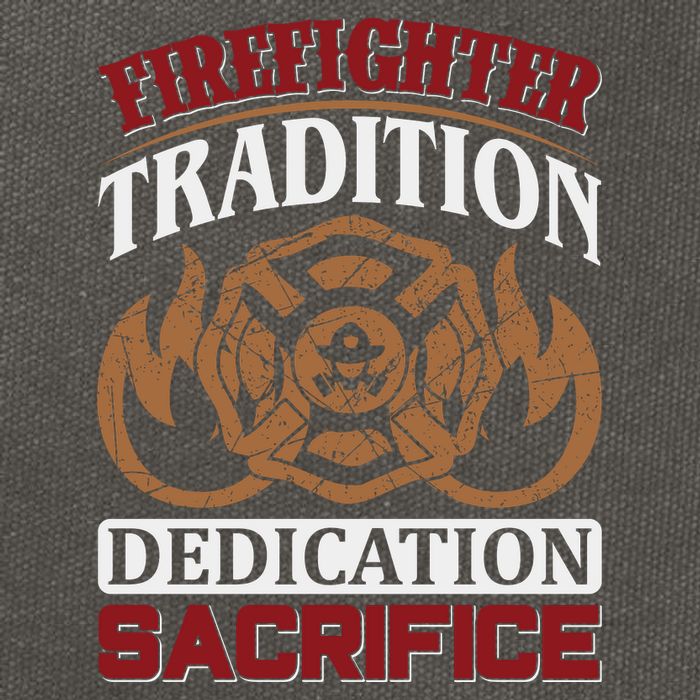 Firefighter Tradition Dedication Sacrfice Cotton Canvas Backpack