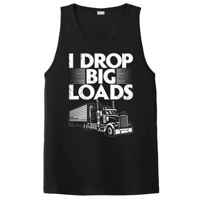 Funny Trucker Design For Women Semi Truck Driver Lover PosiCharge Competitor Tank