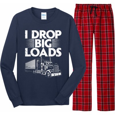 Funny Trucker Design For Women Semi Truck Driver Lover Long Sleeve Pajama Set