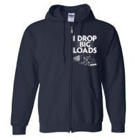 Funny Trucker Design For Women Semi Truck Driver Lover Full Zip Hoodie