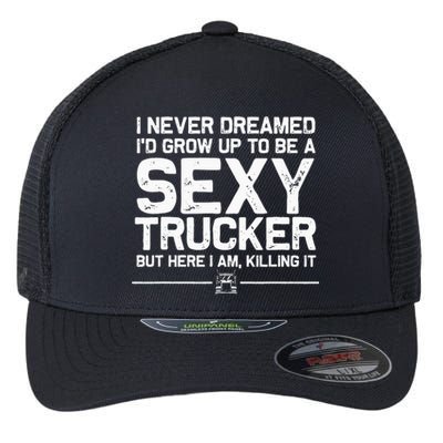 Funny Truck Driver Design For Trucker Wo Trucking Lover Flexfit Unipanel Trucker Cap