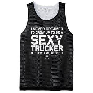 Funny Truck Driver Design For Trucker Wo Trucking Lover Mesh Reversible Basketball Jersey Tank