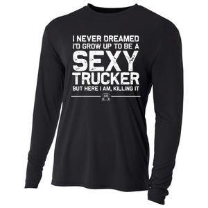 Funny Truck Driver Design For Trucker Wo Trucking Lover Cooling Performance Long Sleeve Crew