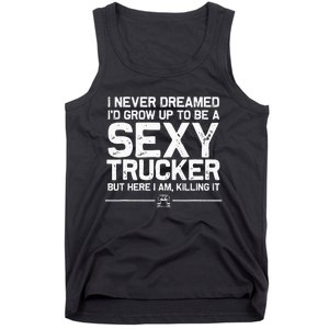 Funny Truck Driver Design For Trucker Wo Trucking Lover Tank Top