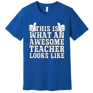 Funny Teachers Design Thanksgiving Xmas Teacher Appreciation Cool Gift Premium T-Shirt